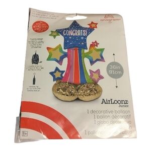 Graduation Balloon Kids Colorful Stars  Jumbo Congrats Rainbow Airloonz 3 Feet